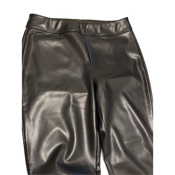 SO Faux Leather Trouser Pants High Rise Legging Slip On Women’s Size L - Picture 9 of 15